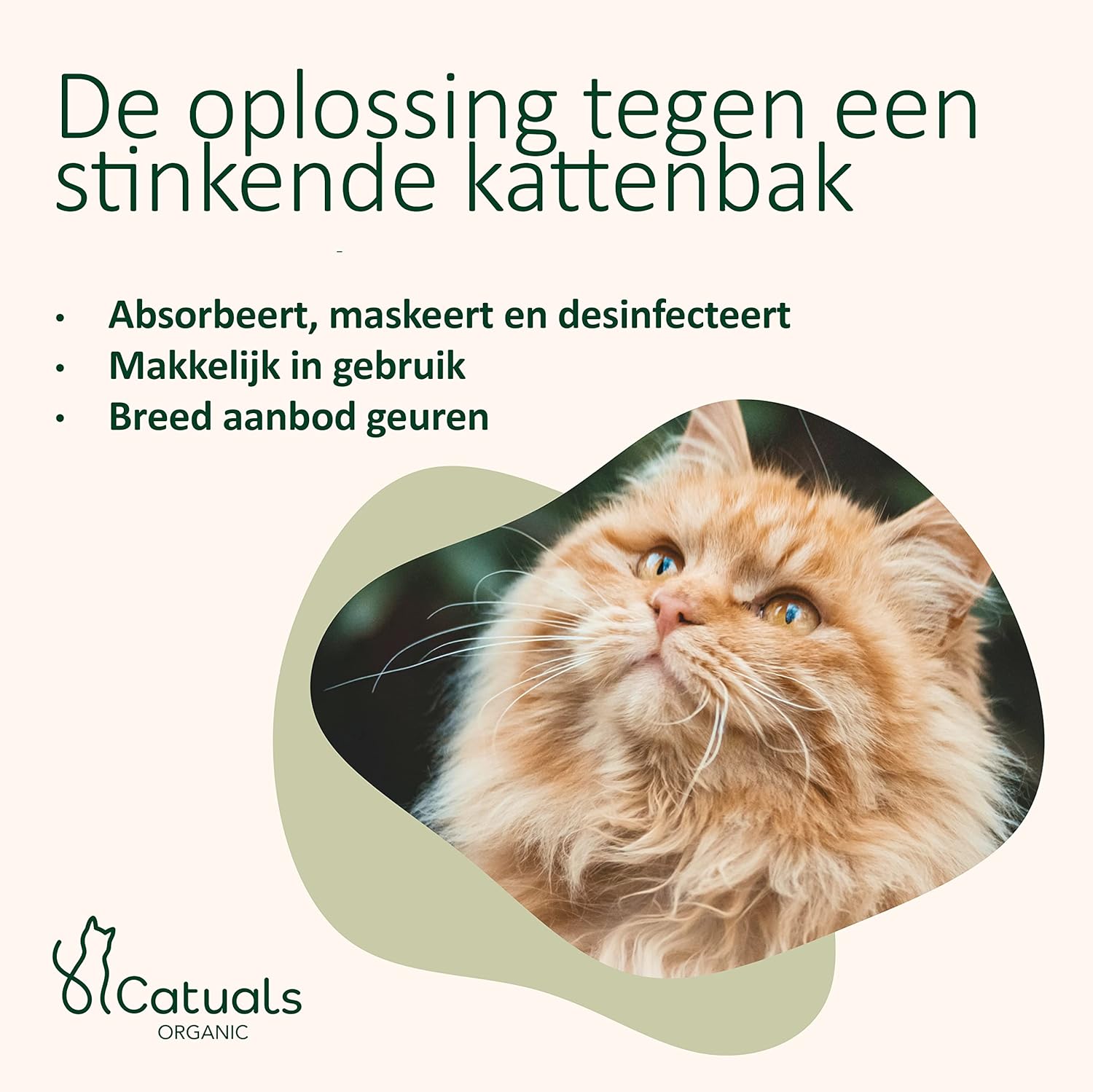 Catuals Biocrystals Kattenbak ontgeurder Familiebundel met Rozemarijn, Kamille, Roos & Dille