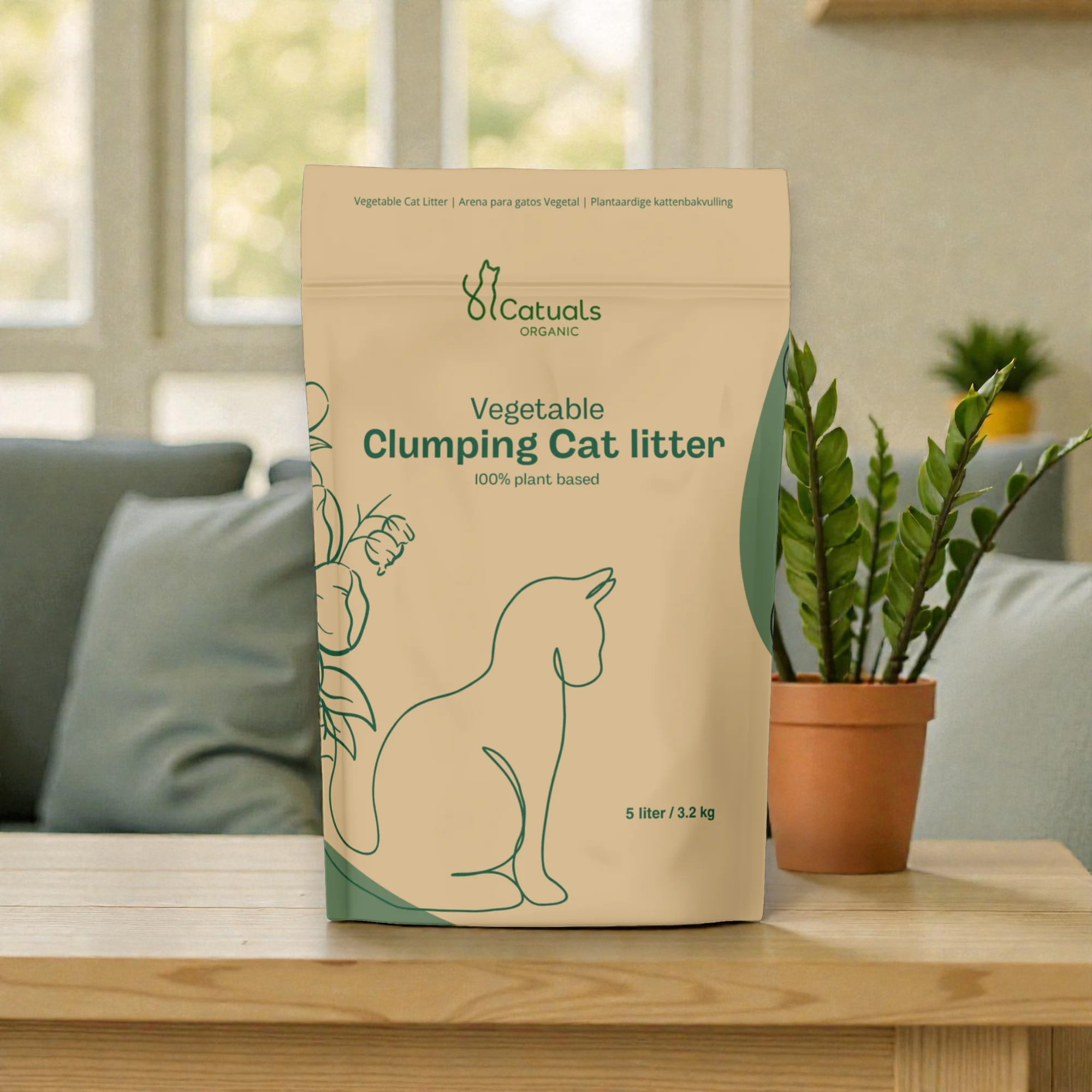 Catuals Vegetable Clumping Cat Litter